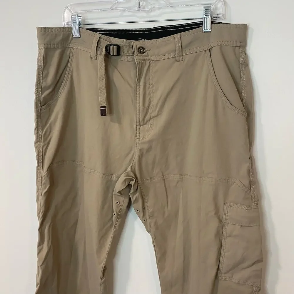 Prana Men's Zion Stretch Pants‎ Cargo Hiking Outdoor Tan XL x 30